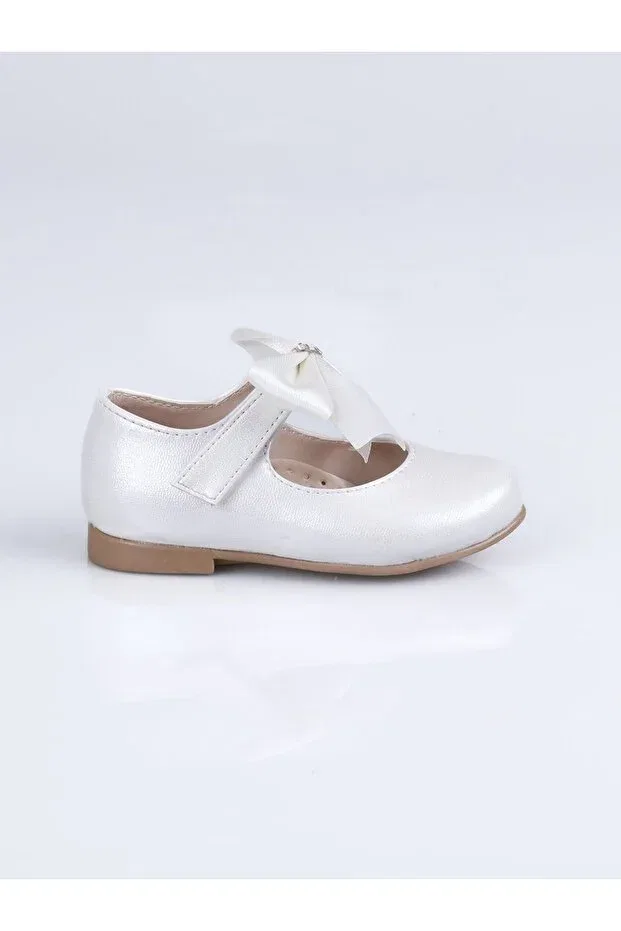 Детские балетки для девочек с бантом Sibel, Beige