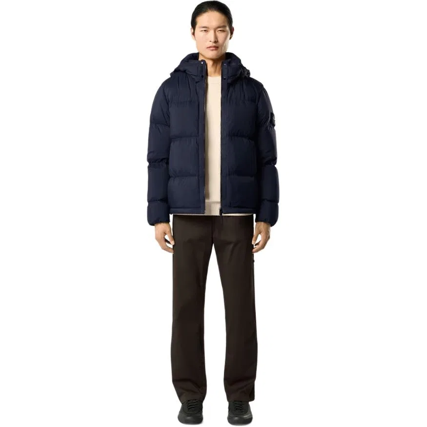 Детский пуховик с капюшоном Marine Blue STONE ISLAND, Marine Blue — фото 4