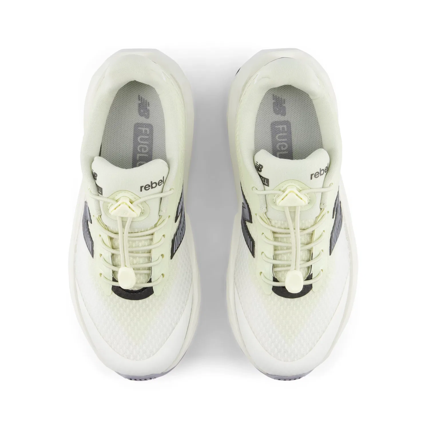 Детские кроссовки на шнурках-стяжках с пеноматериалом FuelCell FuelCell Rebel Bungee Lace w/Toggle New Balance, Pistachio Butter With Sea Salt And Digital Mist — фото 4