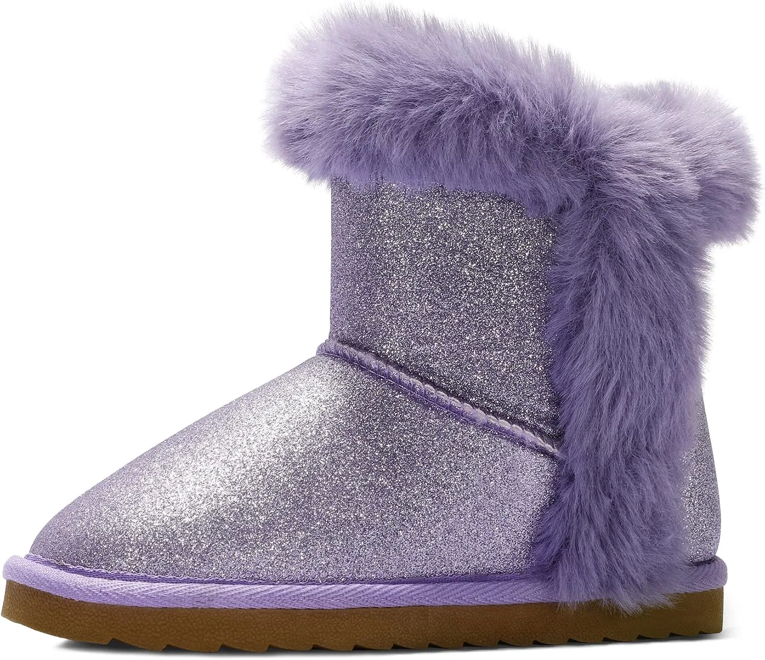 Детские зимние сапоги для девочек с мехом и блестками K KomForme, New Purple