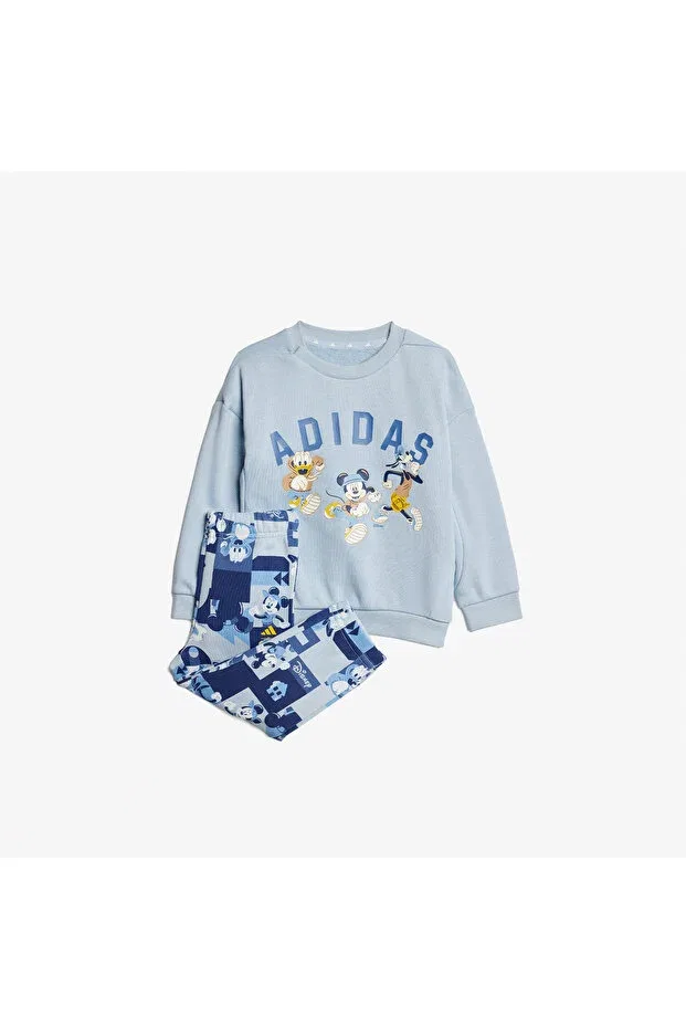 Детский спортивный комплект для девочек с принтом Mickey Mouse Adidas, Light Blue