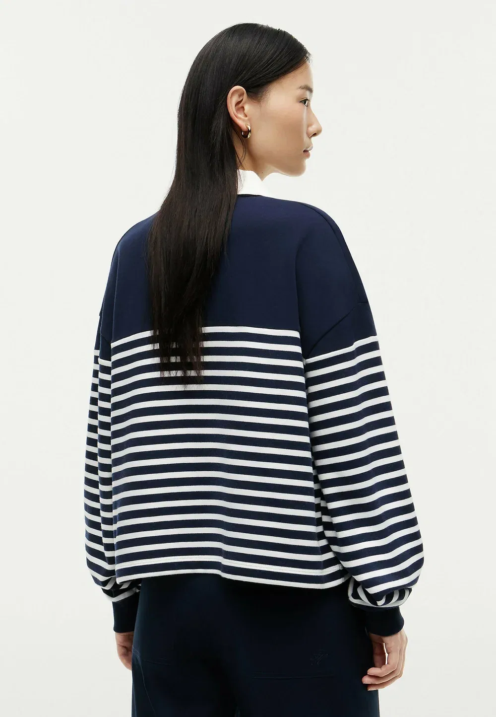 Толстовка с круглым воротником - толстовка с круглым воротником Tommy Hilfiger, Wide Strp Dark Night Navy Ecru — фото 3