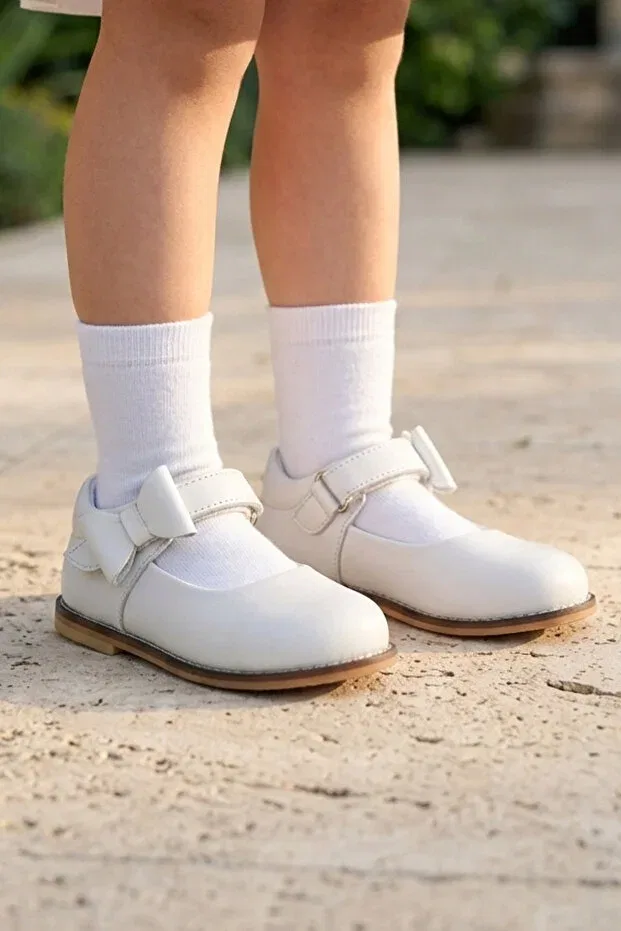 Детские туфли для девочек ортопедические Cevoclub Kids, White — фото 2
