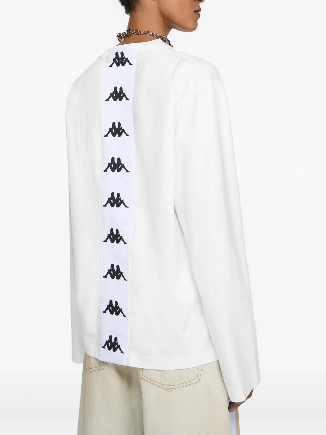 Футболка Acne Studios x Kappa с логотипом, белый — фото 2