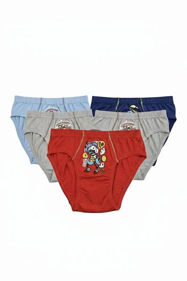 Детский комплект трусов для мальчиков хлопковый 5-Piece baby boy underwear set Tutku, Multicolor — фото 2