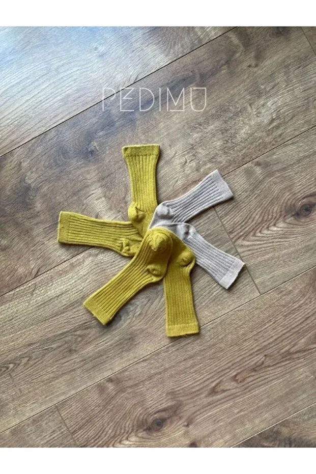 Детский комплект носков для новорожденных Bamboo Pedimu, Mustard1 — фото 4