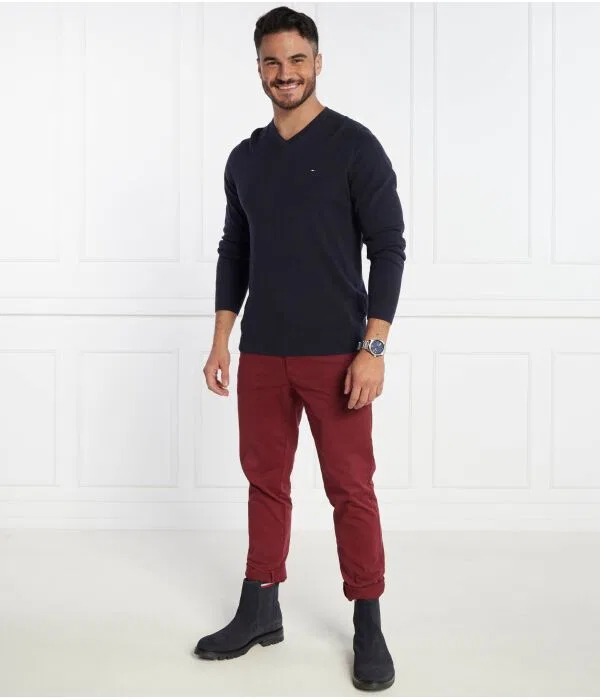 Мужской свитер с V-образным вырезом Tommy Hilfiger, Blu Marino — фото 2