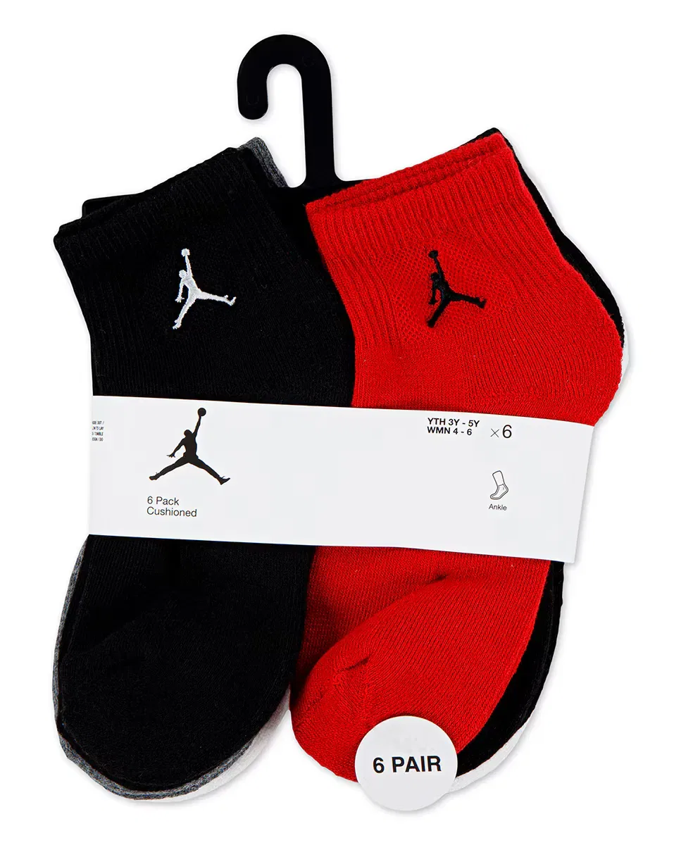 Детские носки для девочек хлопковые Everyday Essentials Jordan, Rojo — фото 2