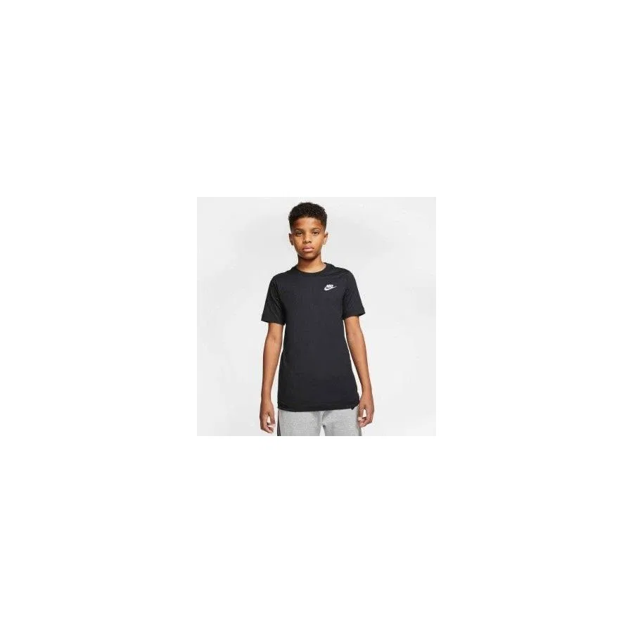 Детская футболка с принтом и коротким рукавом Nike Tee Em, Черный — фото 4