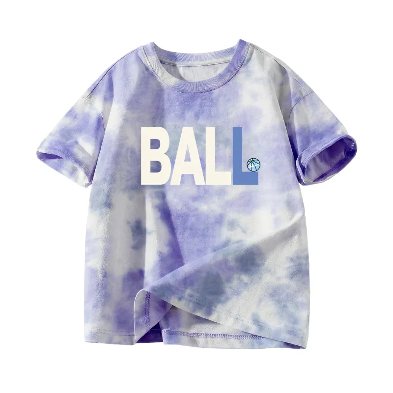 Детская футболка с принтом Basketball Letter Lake Blue/H Basketball Letter WARRIOR — фото 3
