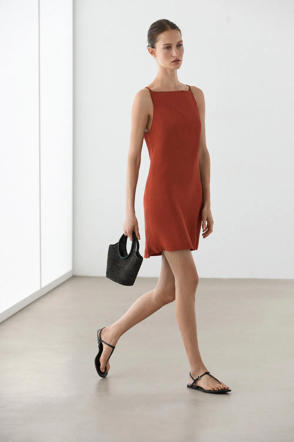 Платье Massimo Dutti, мини, рустый — фото 3