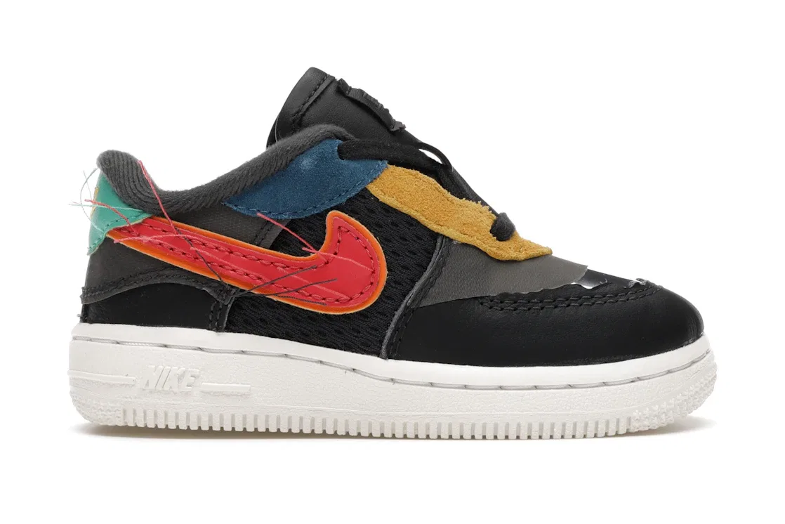 Детские кроссовки Lifestyle Nike Air Force 1 Low, Dark Smoke Grey/Bombay-Solar Flare-Track Red