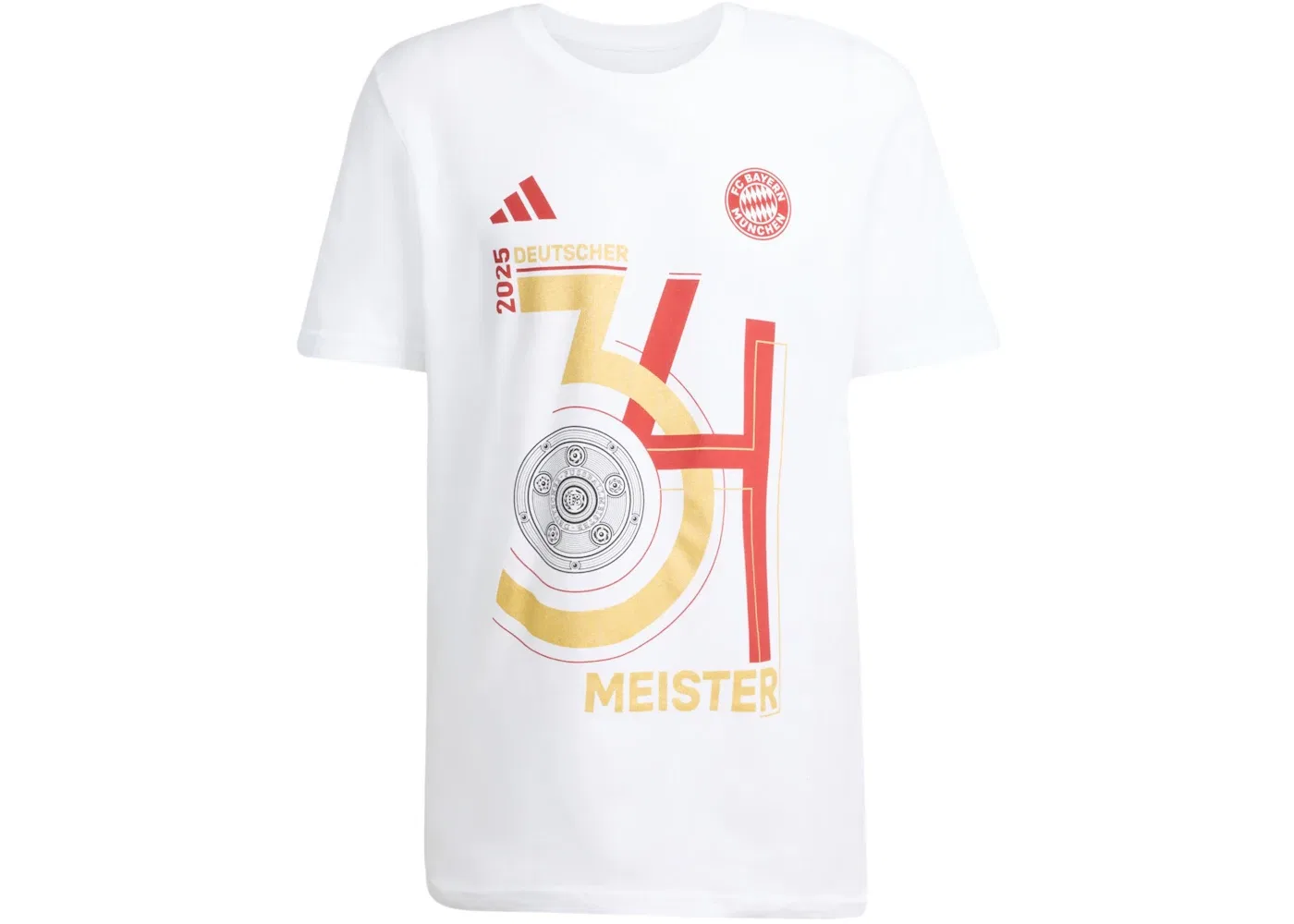 Мужская футболка с принтом Adidas Fcb Championship Winner, White