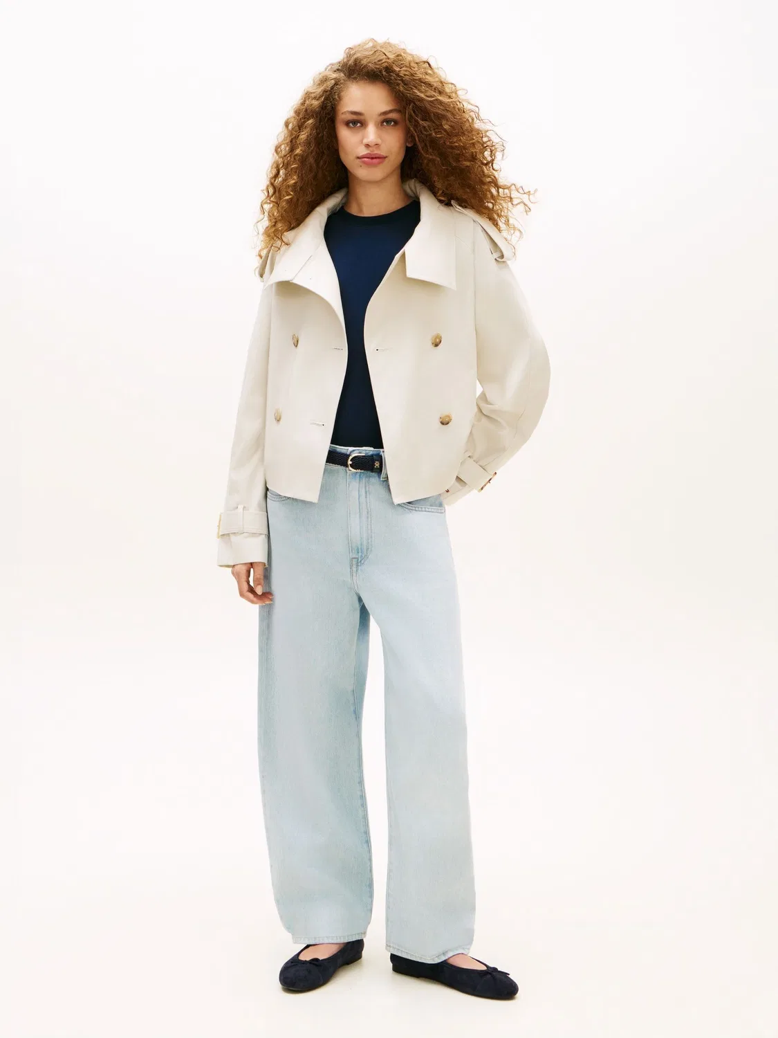 Плащ короткий Tommy Hilfiger, белый — фото 2