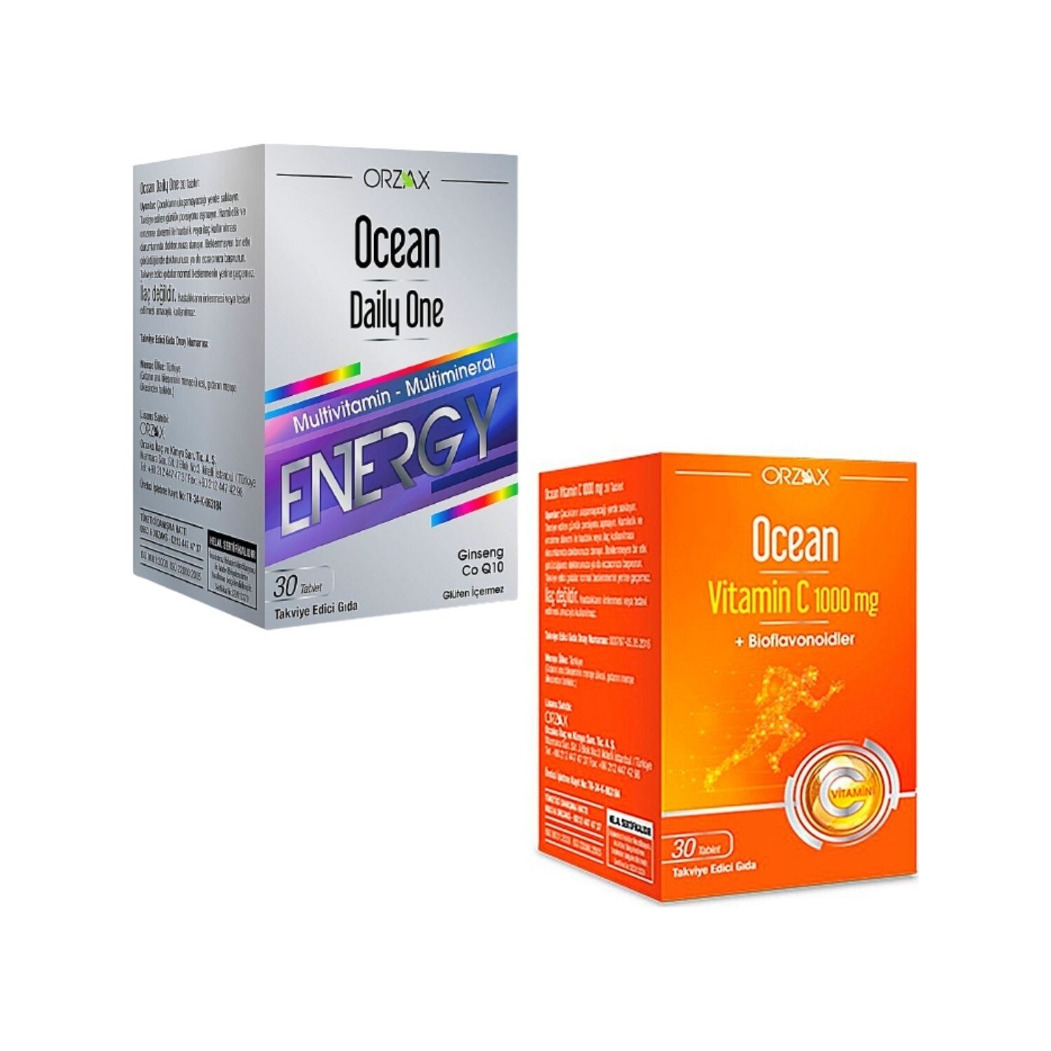 

Набор мультивитаминов Ocean Daily One Energy и Ocean Vitamin C