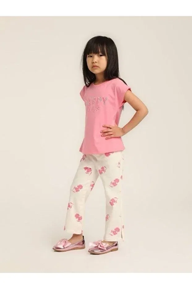 Детская футболка для девочек с вышивкой Zekids, Pink — фото 3