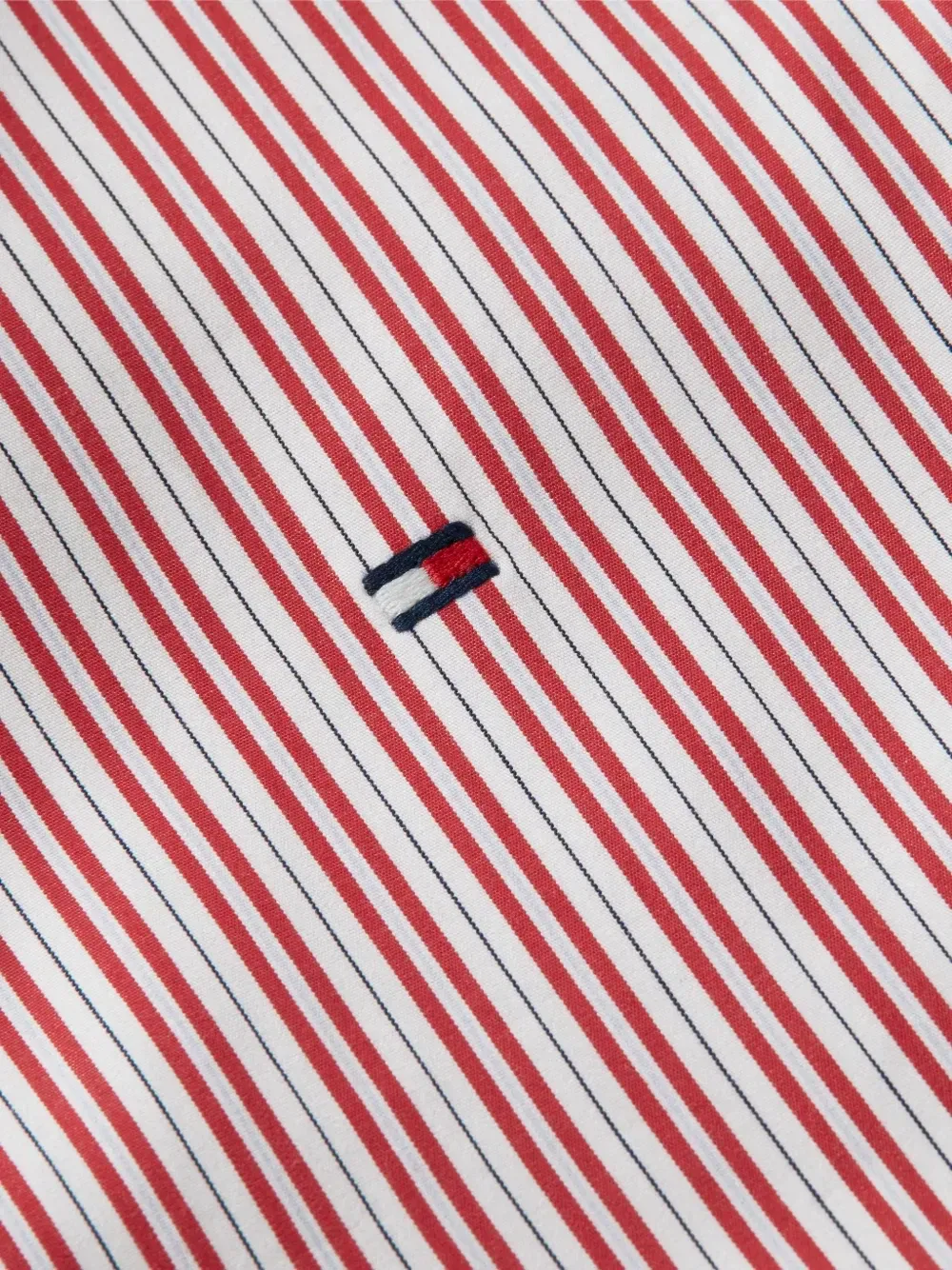 Полосатая поплиновая рубашка Tommy Hilfiger, красный — фото 2