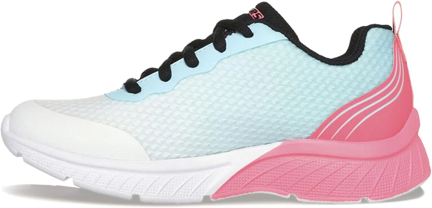Детские кроссовки для девочек Microspec Max Plus Echo Speed Skechers, White/Coral — фото 4