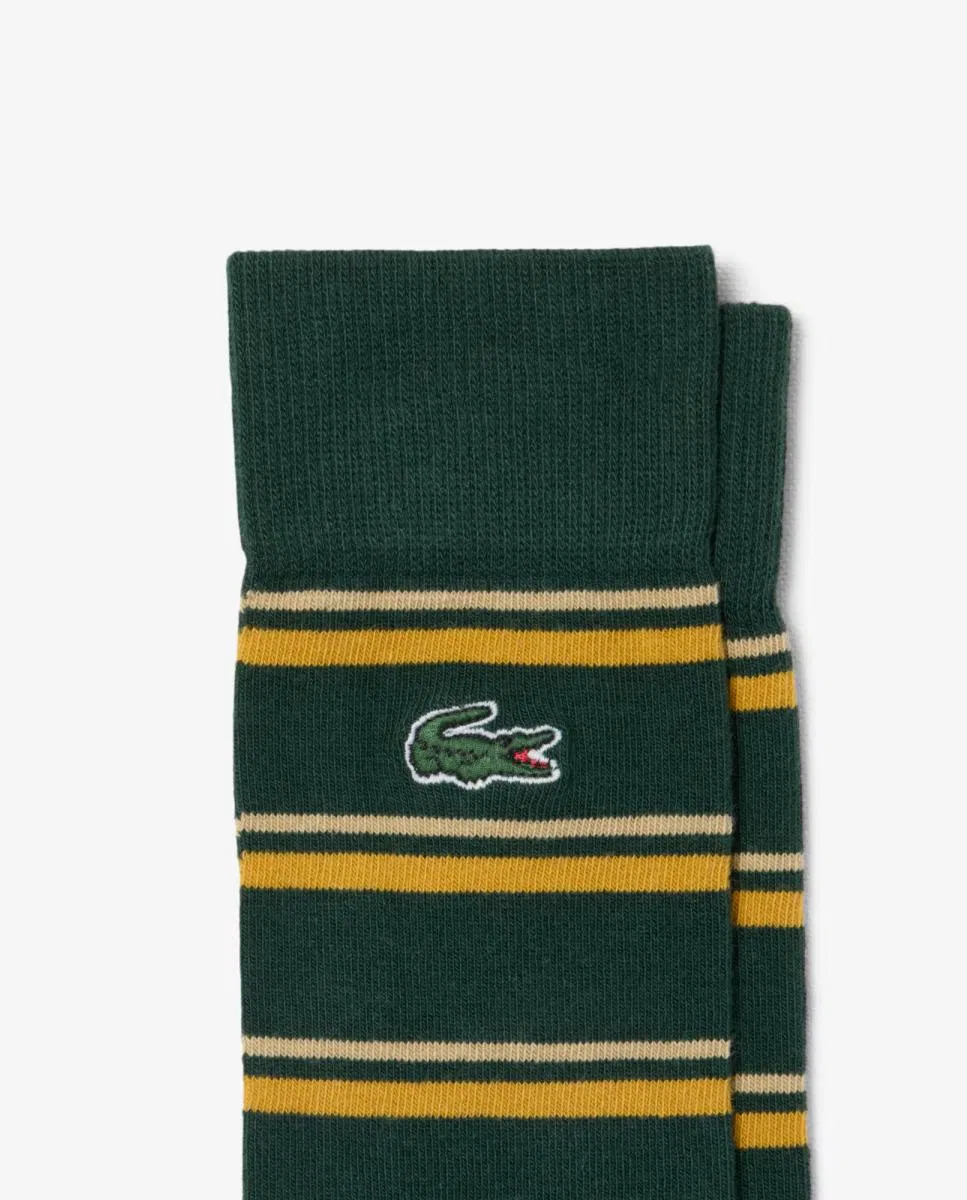 Мужские носки в полоску, Dos Pares, Lacoste, темно-зеленый — фото 3