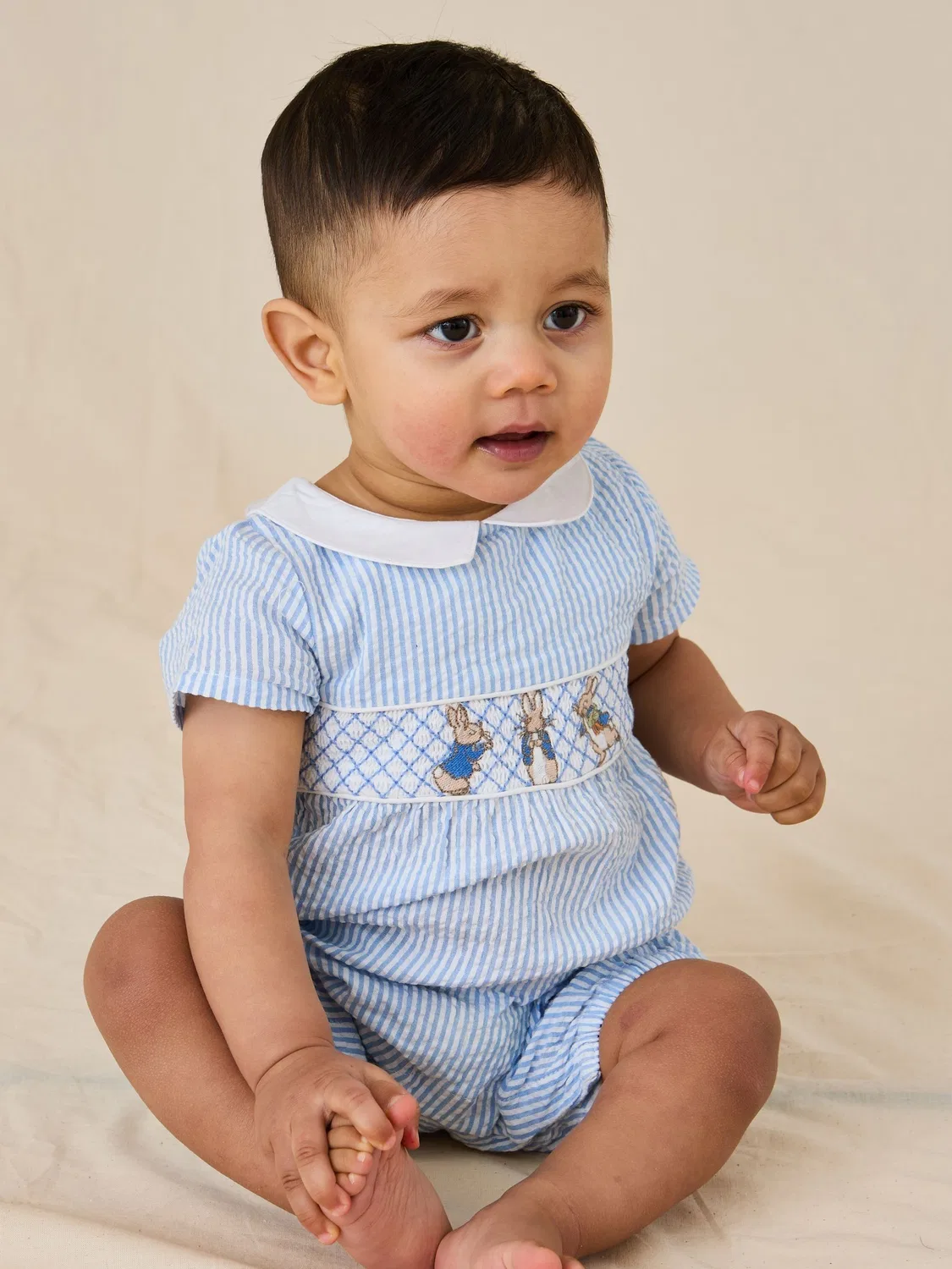 Комплект из топа, шорт и повязки на голову Flopsy Bunny Jojo Maman Bébé, голубой