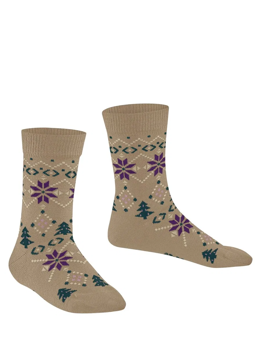 Носки FALKE 'Nordic Fair Isle', светло-коричневый — фото 3