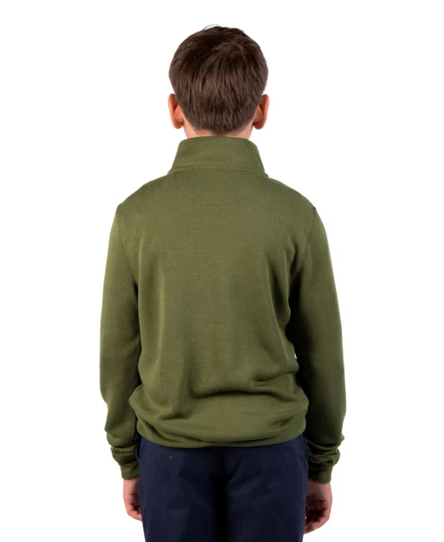 Свитшот с четвертью молнии French Rib Quarter Zip Tailorbyrd, Army Green — фото 2