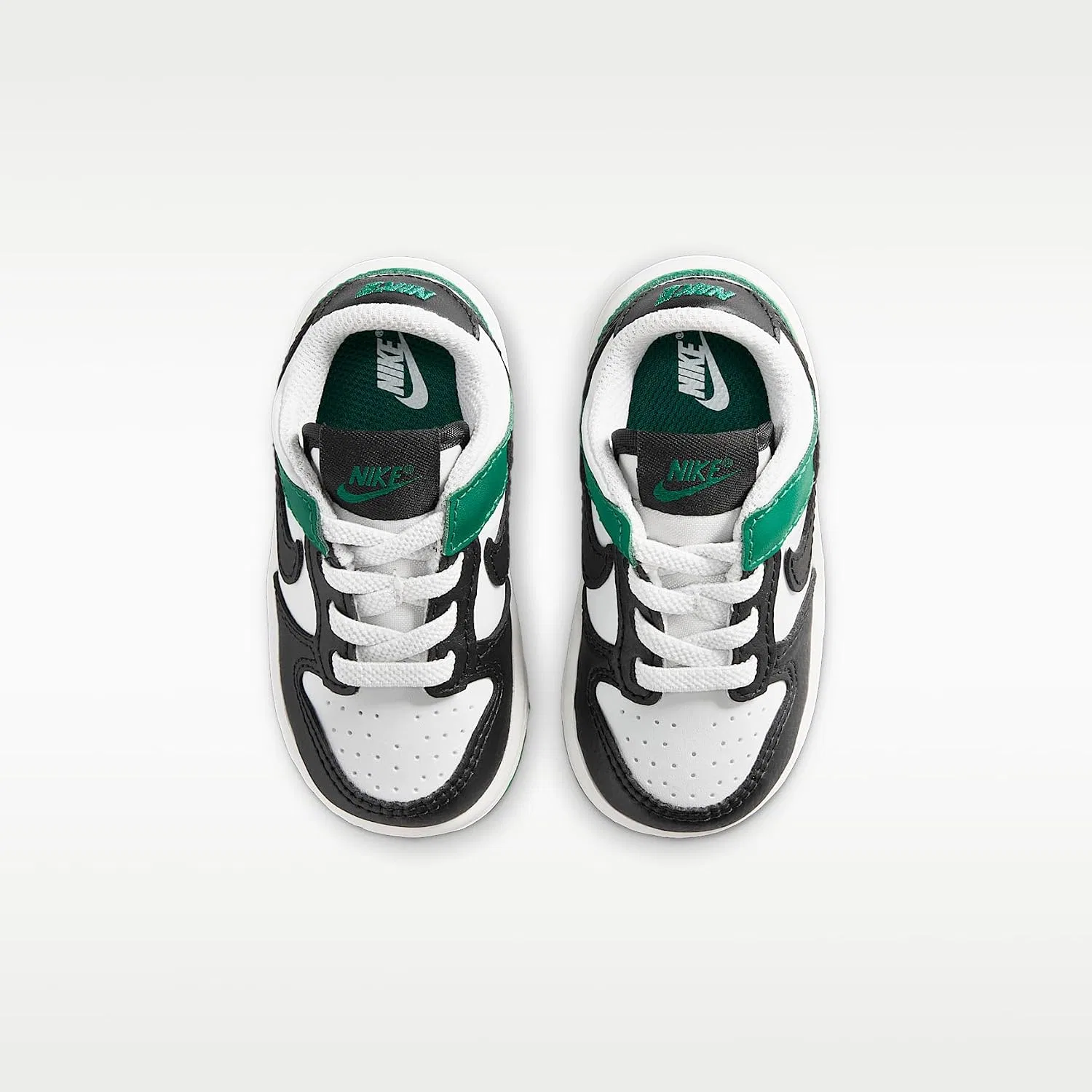 Детские кроссовки для мальчиков Nike Dunk Low Off White/Malachite/Black, Off White/Malachite/Black — фото 4
