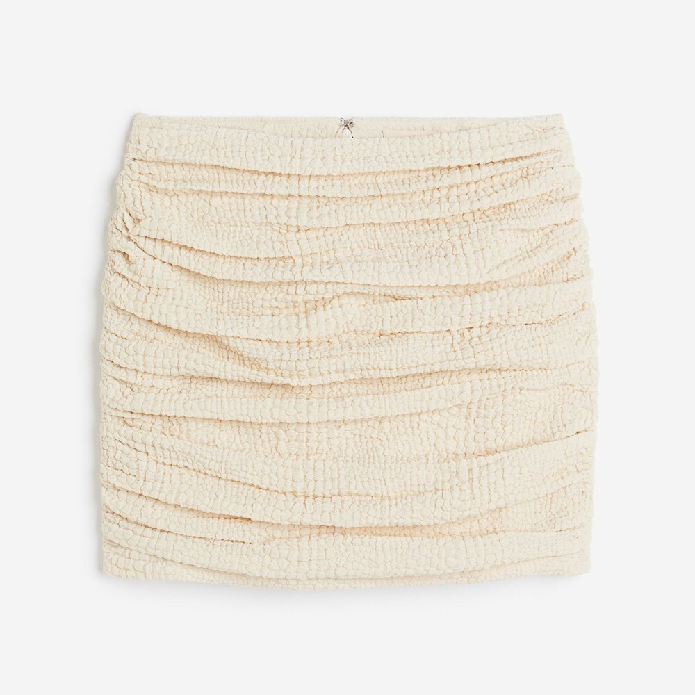 

Юбка H&M Draped Mini, светло-бежевый