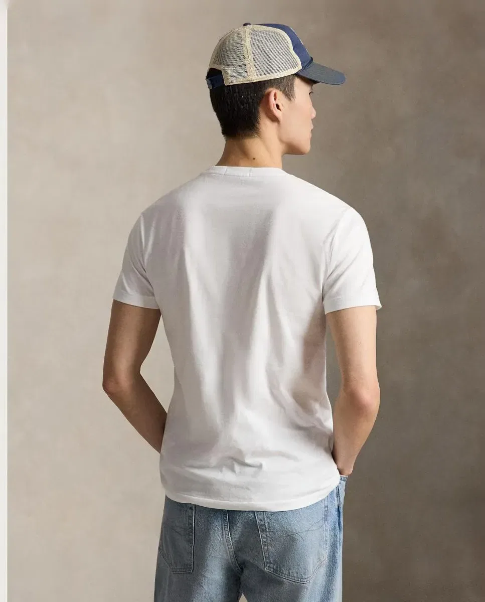 Мужская футболка с принтом Polo Bear Polo Ralph Lauren, Blanco — фото 2
