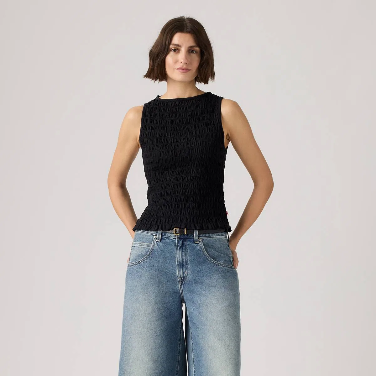 Топ Bella со сборками Levi's, Anthracite Night - Black — фото 3