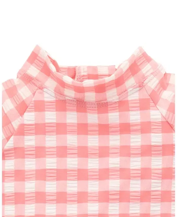 Детский комплект для плавания с длинным рукавом Purebaby, Pomegranate Gingham — фото 3