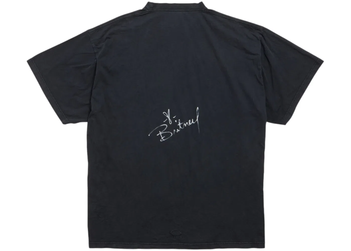 Мужская футболка оверсайз с принтом Balenciaga Music Britney Spears Series Oversized T-shirt Balenciaga, Faded Black/Blue — фото 2