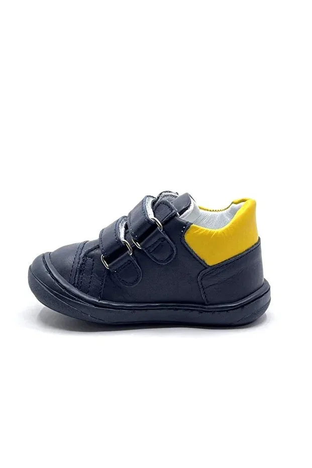 Детские туфли для мальчиков ортопедические на липучке Lepi, Navy Blue — фото 3