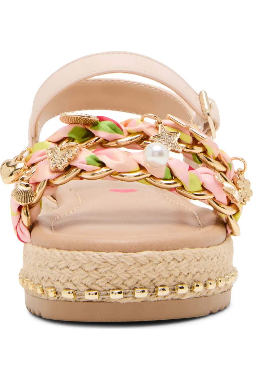 Детские сандалии платформа с лентами Jgizmo Steve Madden, Blush Multi — фото 3