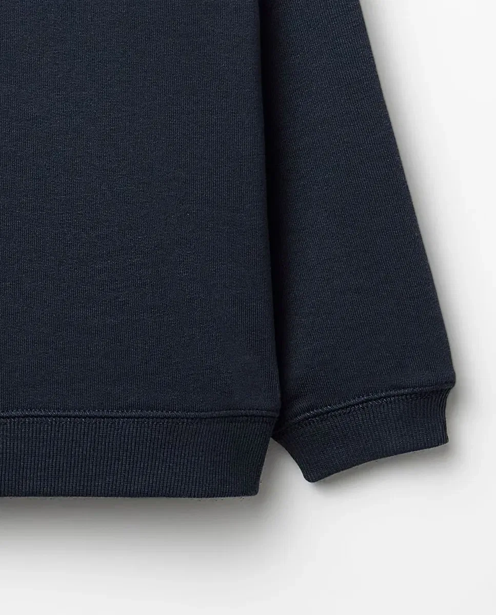 Детская худи для мальчиков с принтом Patch Twill Universitaria Sfera, Azul Marino — фото 3