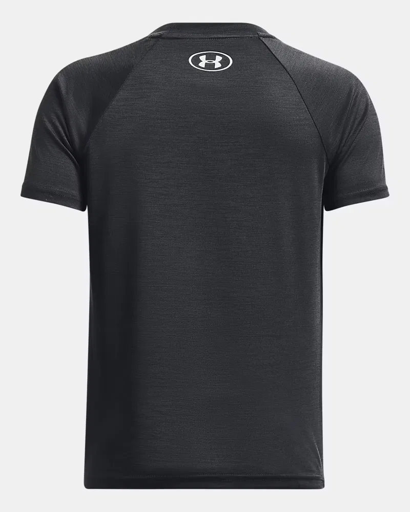 Футболка для мальчиков с коротким рукавом из влагоотводящей ткани Velocity Twist UnderArmour, Black/White — фото 2