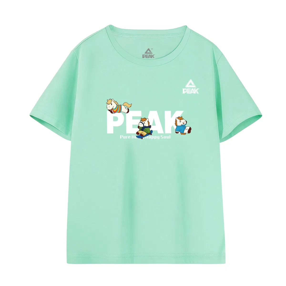 Футболка детская, хлопок, PEAK, Apple Green