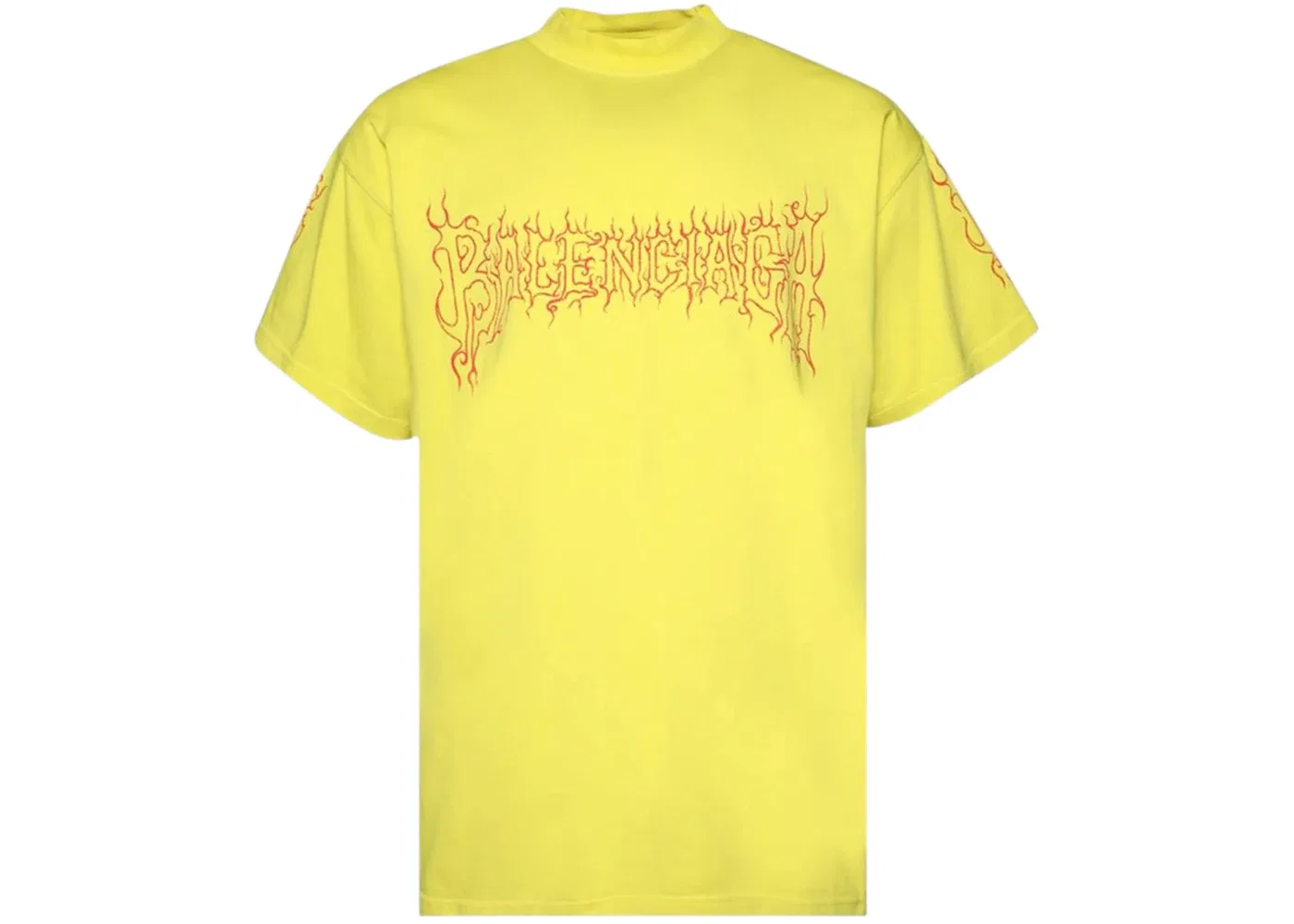 Мужская футболка с принтом Darkwave Logo Balenciaga, Yellow & Red