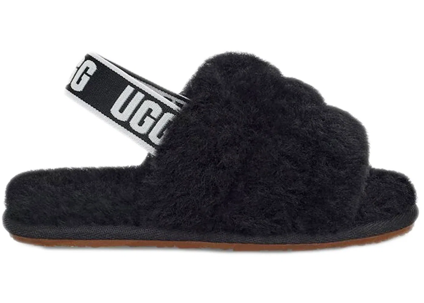 Детские сандалии-слайды UGG Fluff Yeah Slide, Black/Black