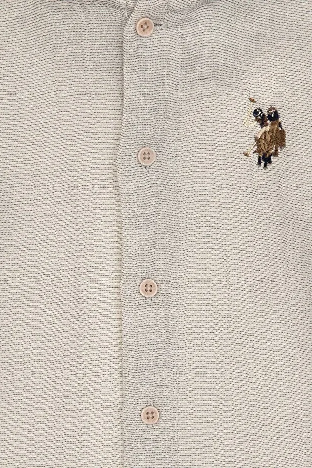 Детское пальто для мальчиков с капюшоном U.S. Polo Assn., Stone — фото 3