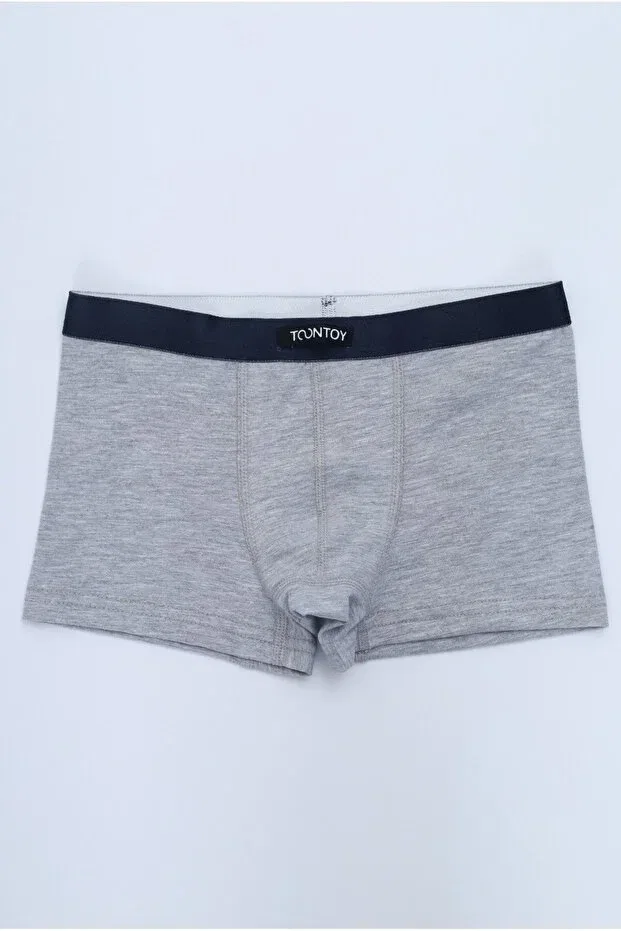 Детские боксеры для мальчиков хлопковые с принтом Toontoy, Navy Blue-Charcoal Gray-White-Gray Melange — фото 3