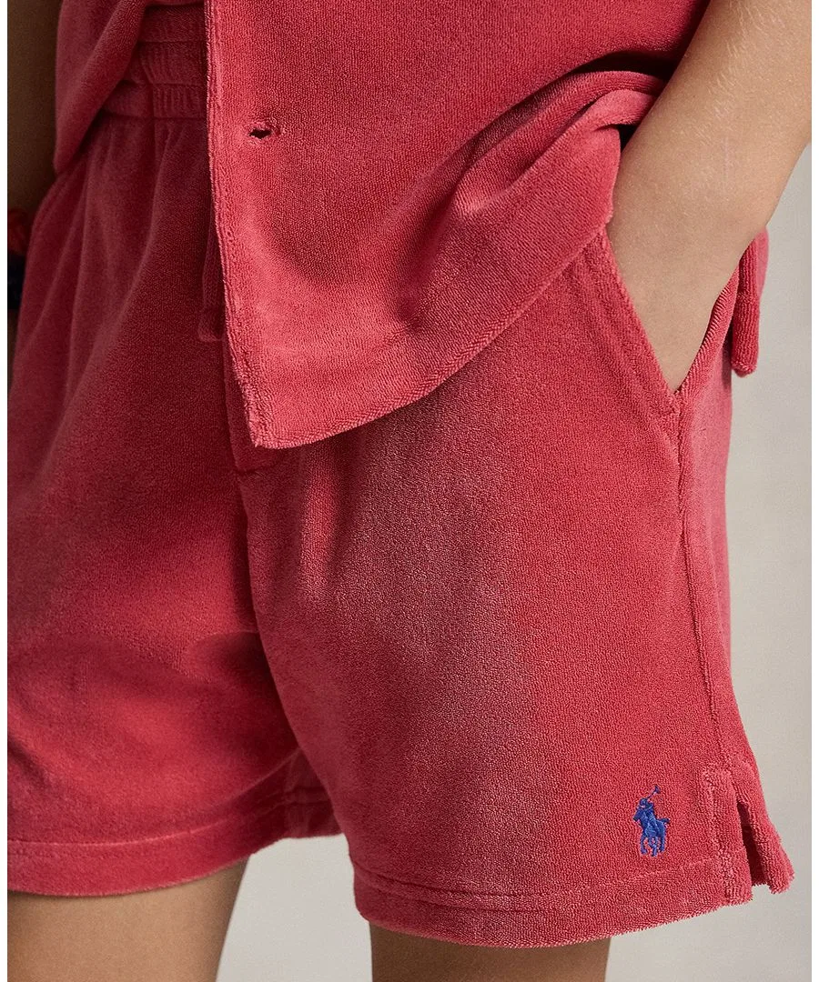 Детские шорты Terry на завязках, размер 8-20 Polo Ralph Lauren, красный — фото 3