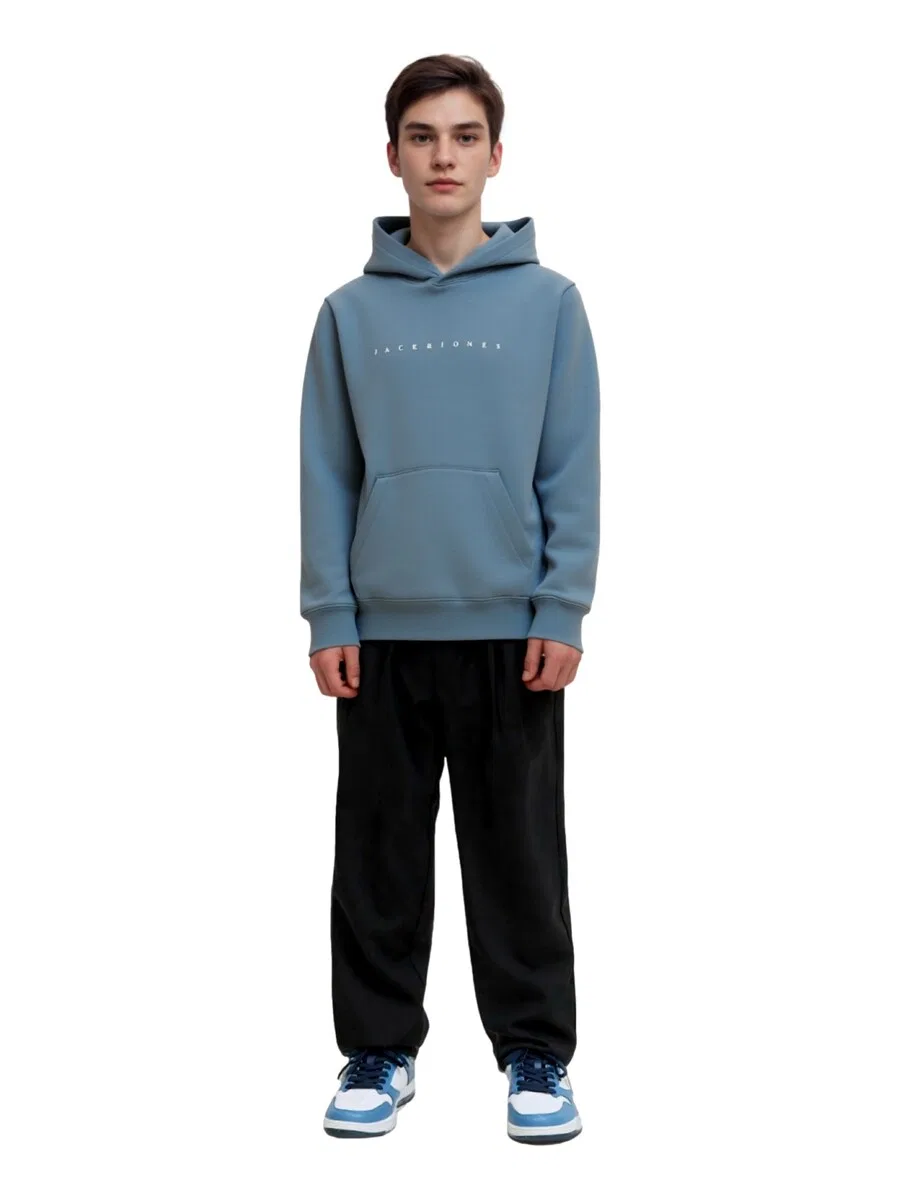 Детский свитер 'JJEStar' пыльно-голубого цвета Jack & Jones Junior — фото 3