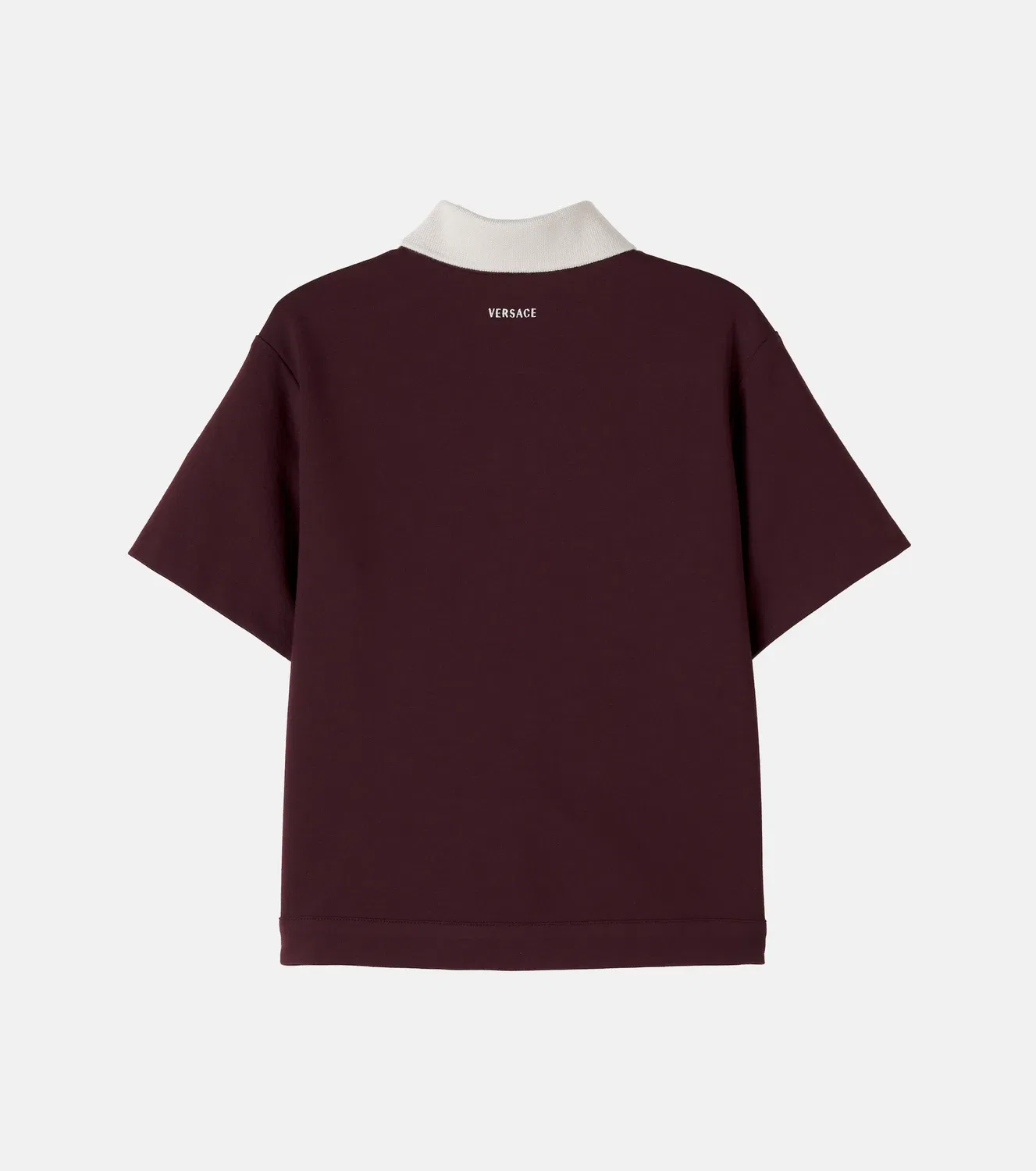 Жаккардовая рубашка с длинным рукавом Versace Kids, бордовый — фото 3