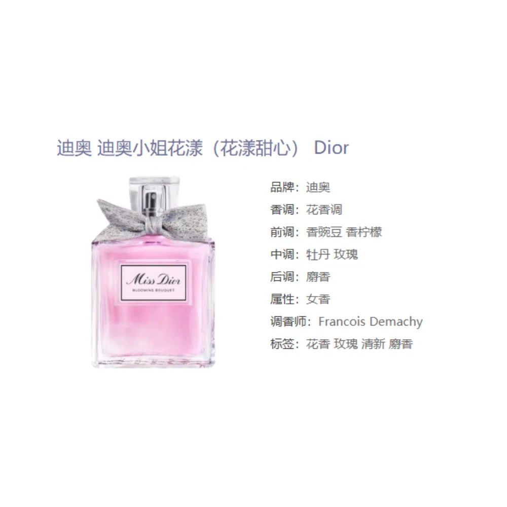 Женский парфюмерный набор с блеском для губ Floral Light Perfume 30ml+Lip Gloss #001, DIOR, Blossoming Sweetheart — фото 4