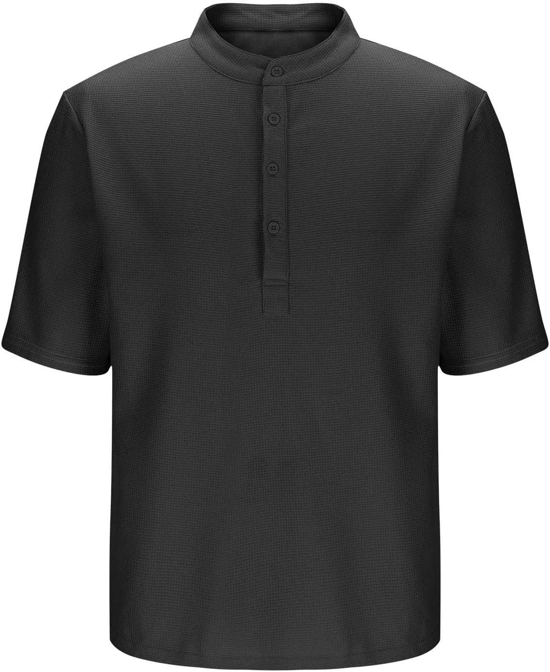 Мужская футболка-поло с вафельной вязкой Regular-Fit, Black