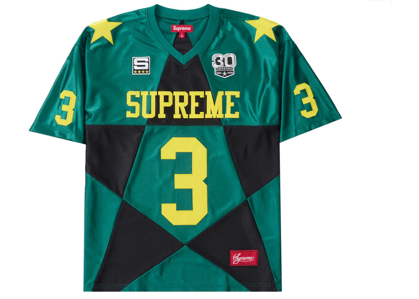 Мужская футболка с принтом Star Football Jersey Supreme, Dark Green