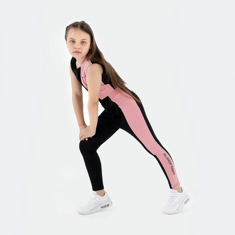 Комплект из футболки и леггинсов с принтом DIMAS Slazenger, Черный — фото 4