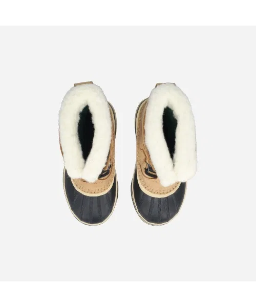 Детские ботинки на шнуровке из натуральной кожи SOREL Caribou, Brown — фото 2