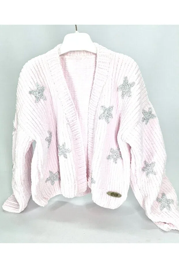 Детский укороченное вязаное кардиган Evitle, Pink